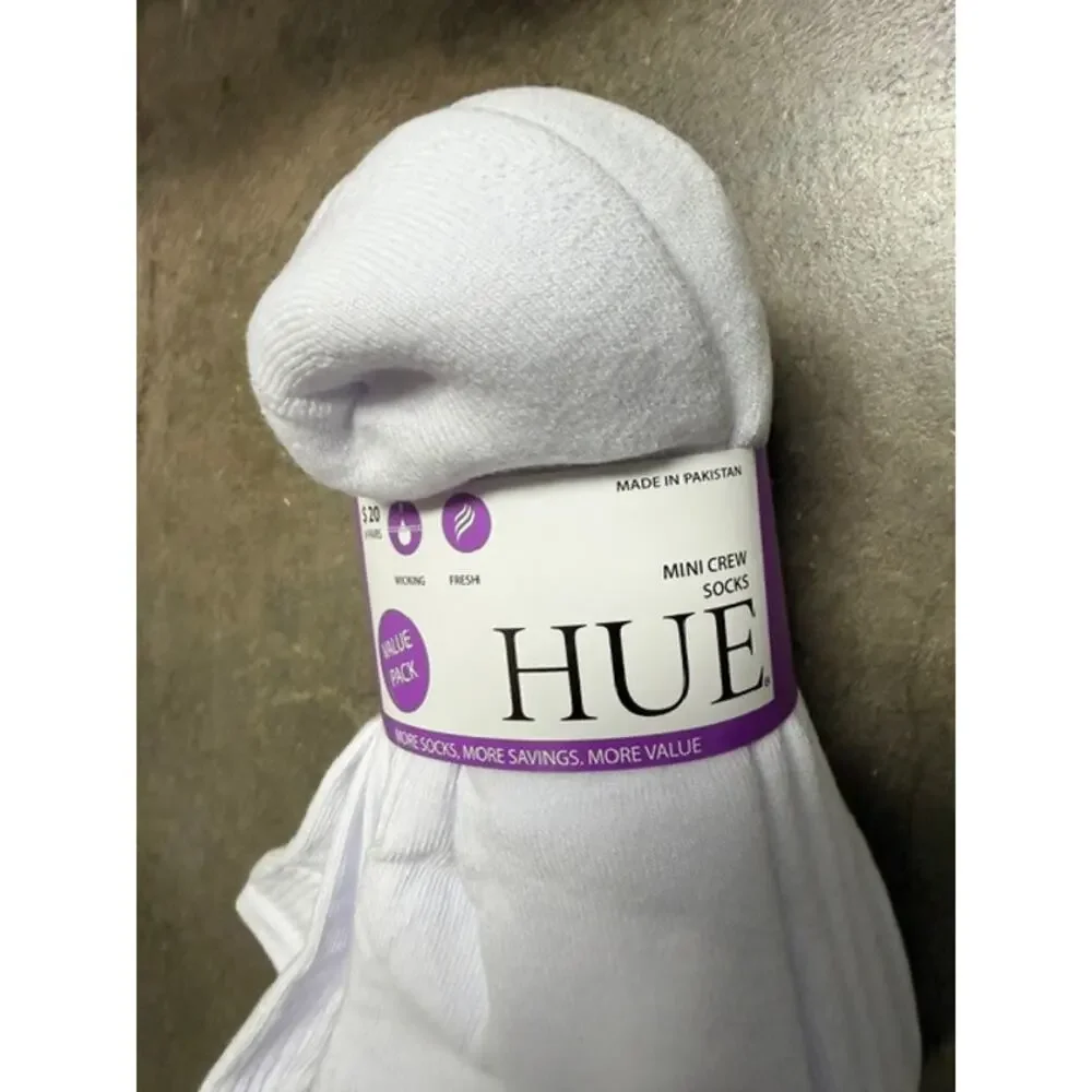 Hue Women's Mini Crew Socks 6-Pack (White)
